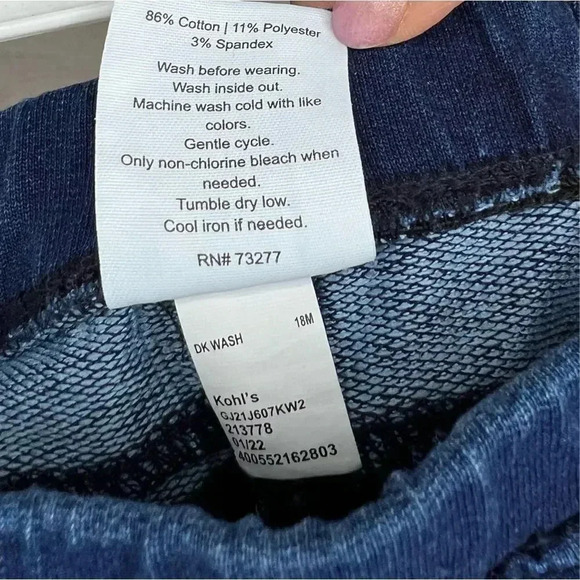 Jumping Beans short sleeve zebra top and faux denim shorts Size 18 months - Picture 6 of 6